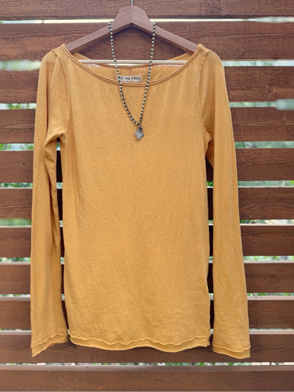 We The Free Long-Sleeve Crewneck Top — Golden Yellow